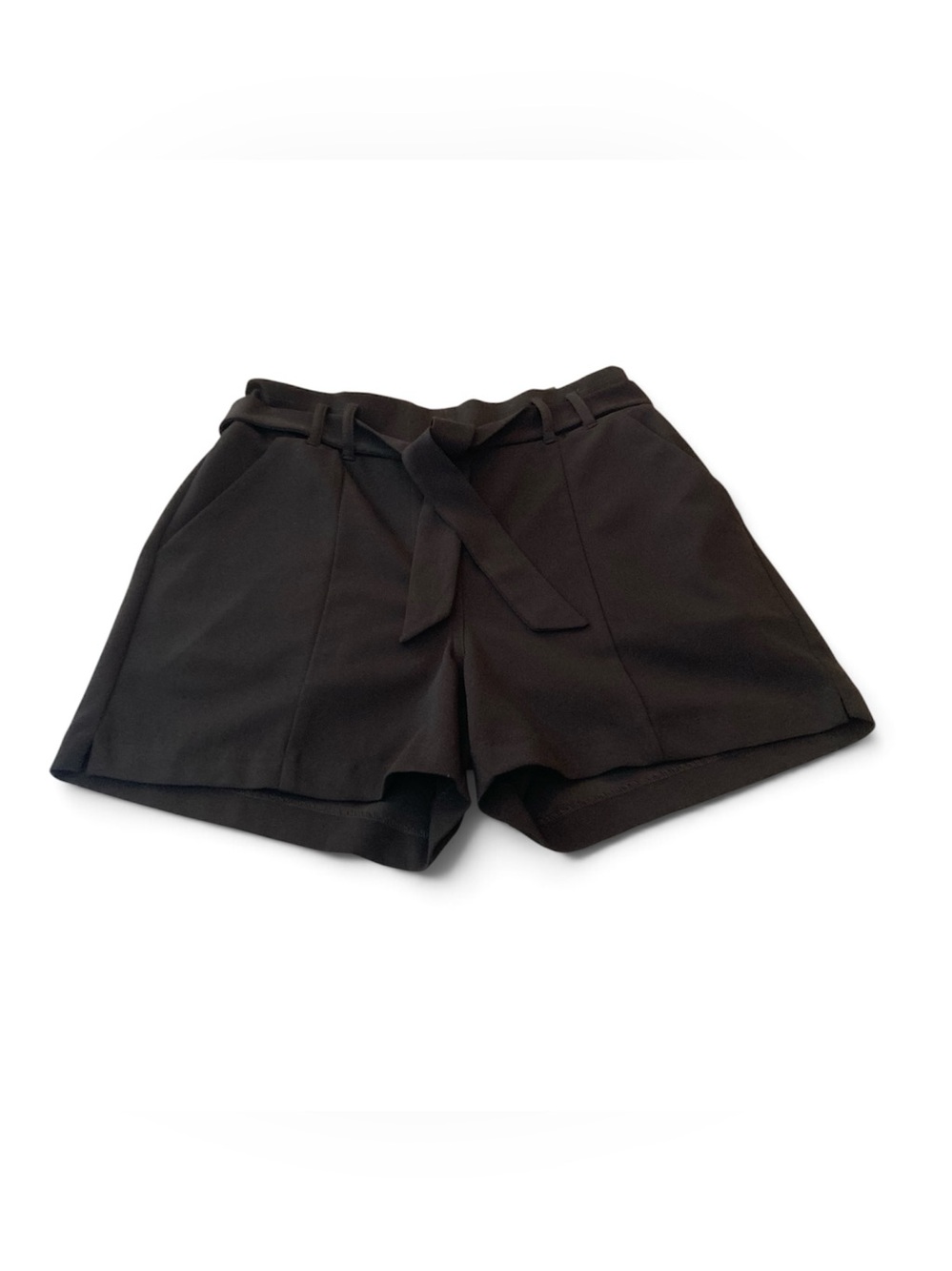 NWT MAURICES Black High-Waist Belt Tie-Front Dress Shorts Size Medium
